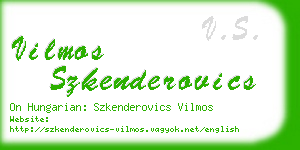 vilmos szkenderovics business card